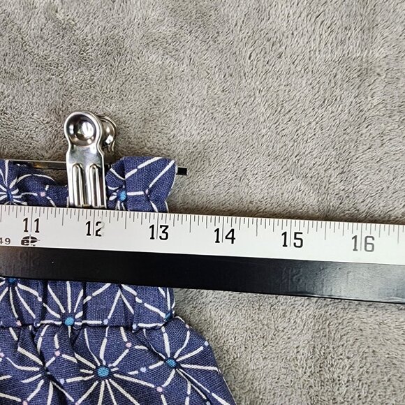 Womens A New Day Blue Patterned Pull On Linen Shorts High Waist 4" Inseam XS - Picture 7 of 8